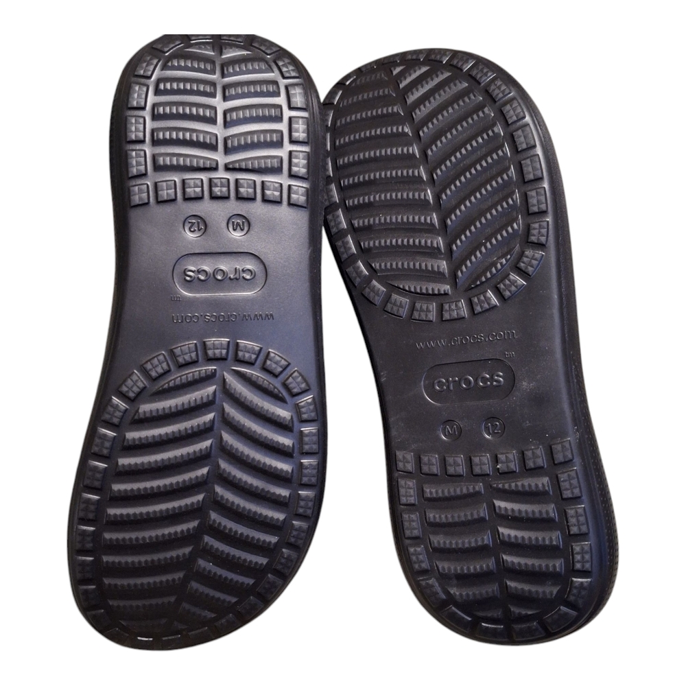 NWT Crocs Classic Crush Platform Sandals Black Unisex Men 10 Women 12 - Picture 3 of 6